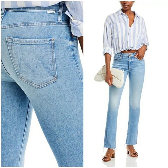 💕MOTHER💕 The Insider Sneak Fray Jeans ~ Love On The Beat 31 NWOT - Picture 8 of 16